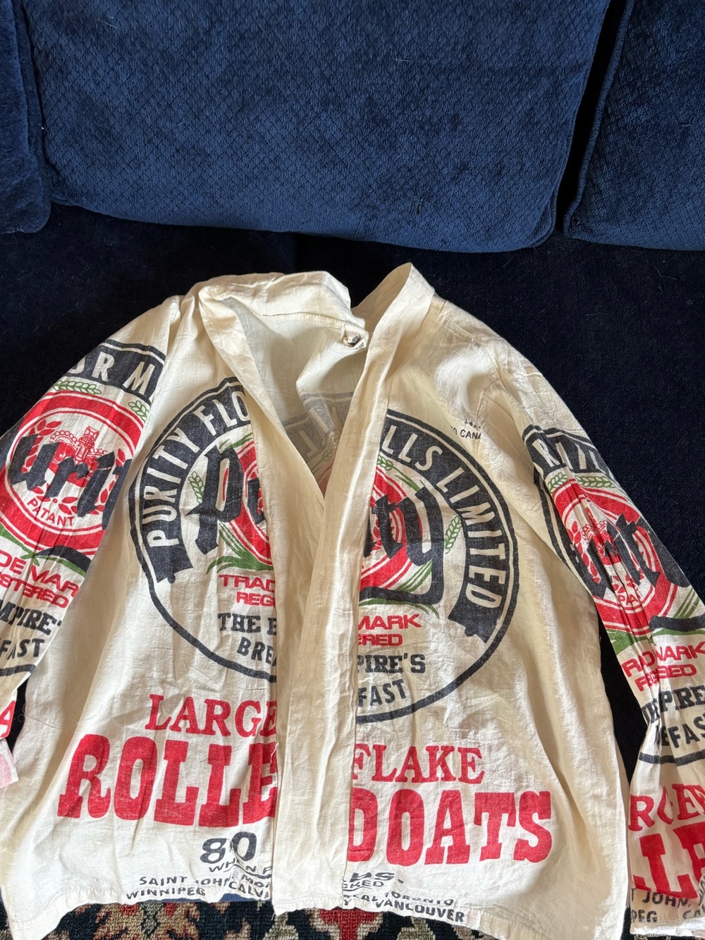 Purity Flour Mills Vintage-Style Printed Tote in White & Red